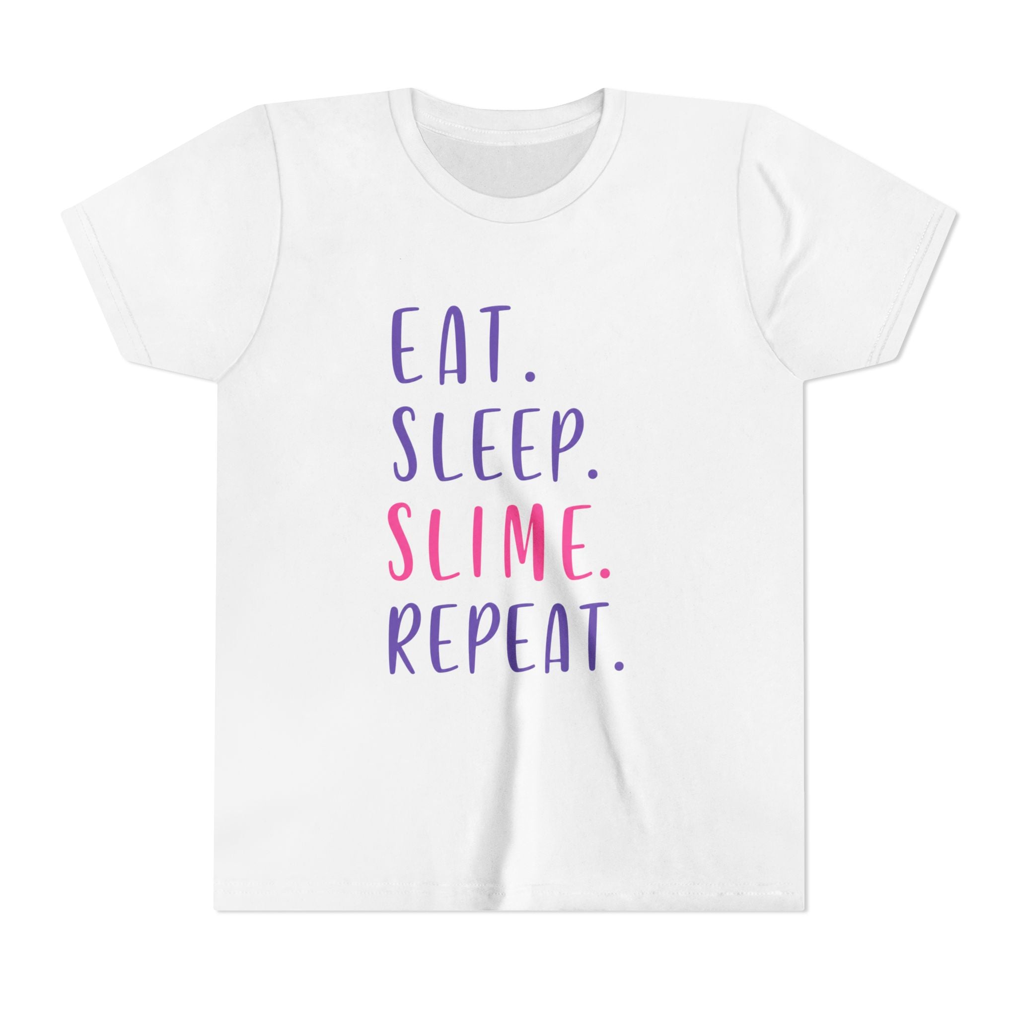 Youth Tee — "Eat. Sleep. Slime. Repeat." Kids Graphic Shirt