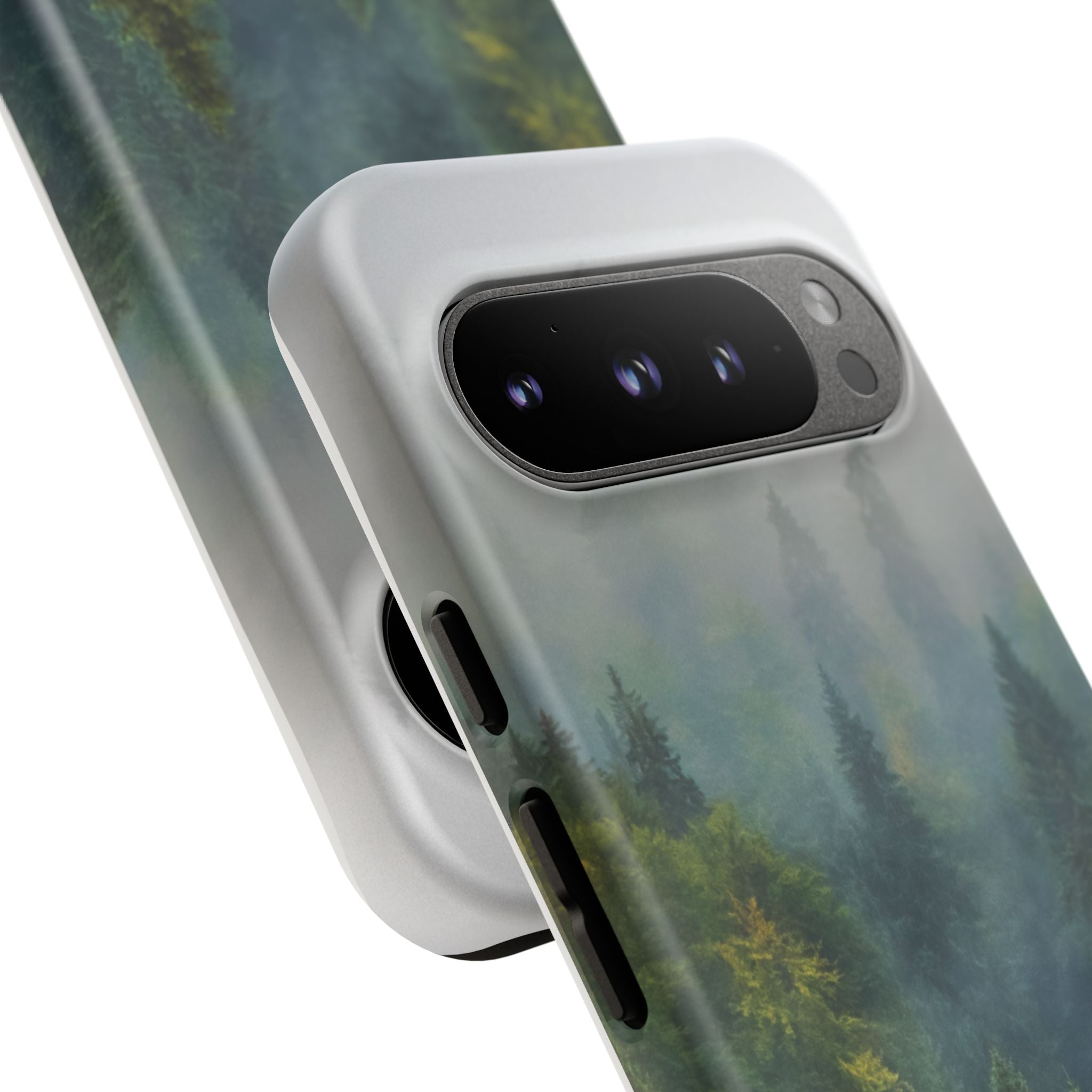 Forest Mist Phone Case — Rainy Mountain Landscape Protective Cover