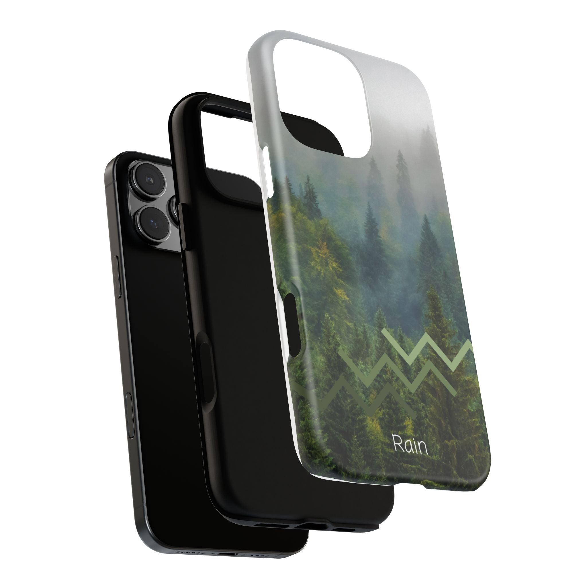 Forest Mist Phone Case — Rainy Mountain Landscape Protective Cover