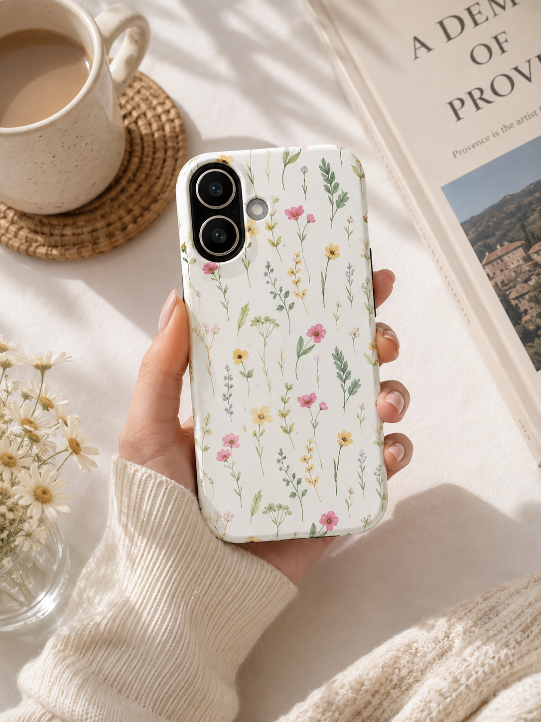 Floral Meadow Snap Case — Delicate Wildflower Phone Cover