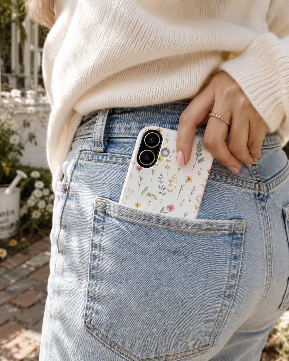 Floral Meadow Snap Case — Delicate Wildflower Phone Cover