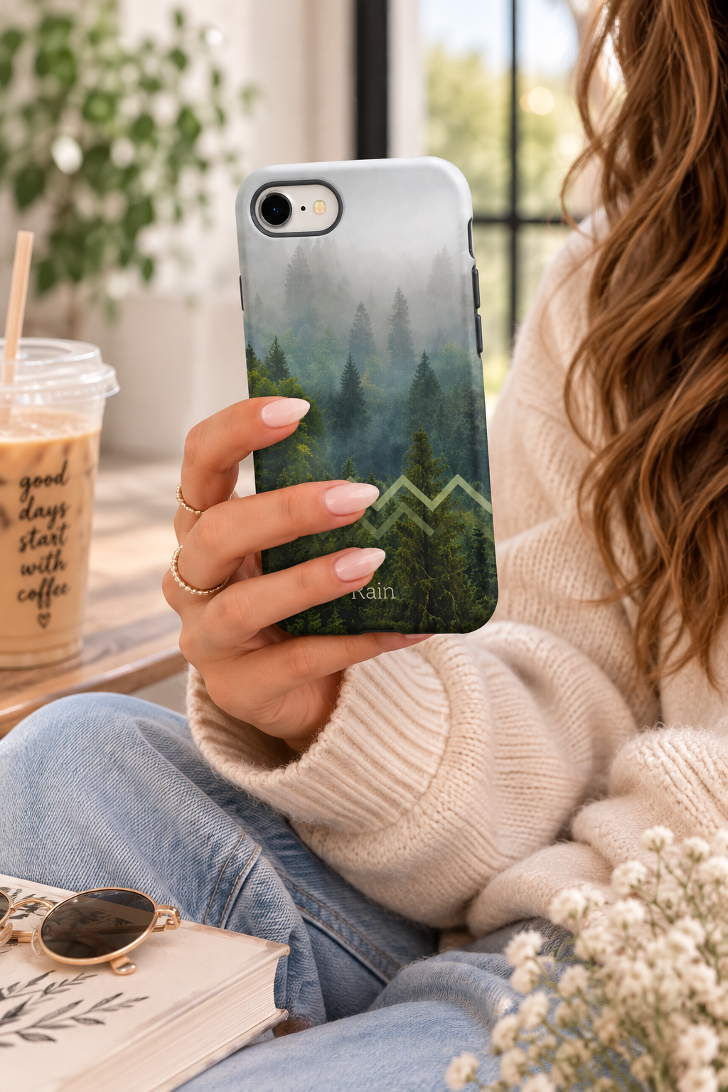 Forest Mist Phone Case — Rainy Mountain Landscape Protective Cover