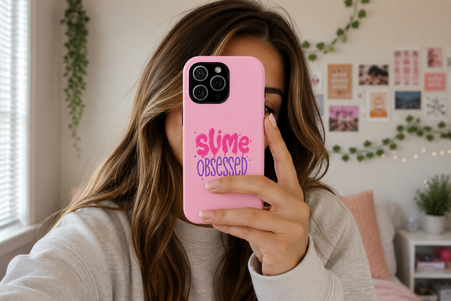 Slime Obsessed Pink Tough Phone Case