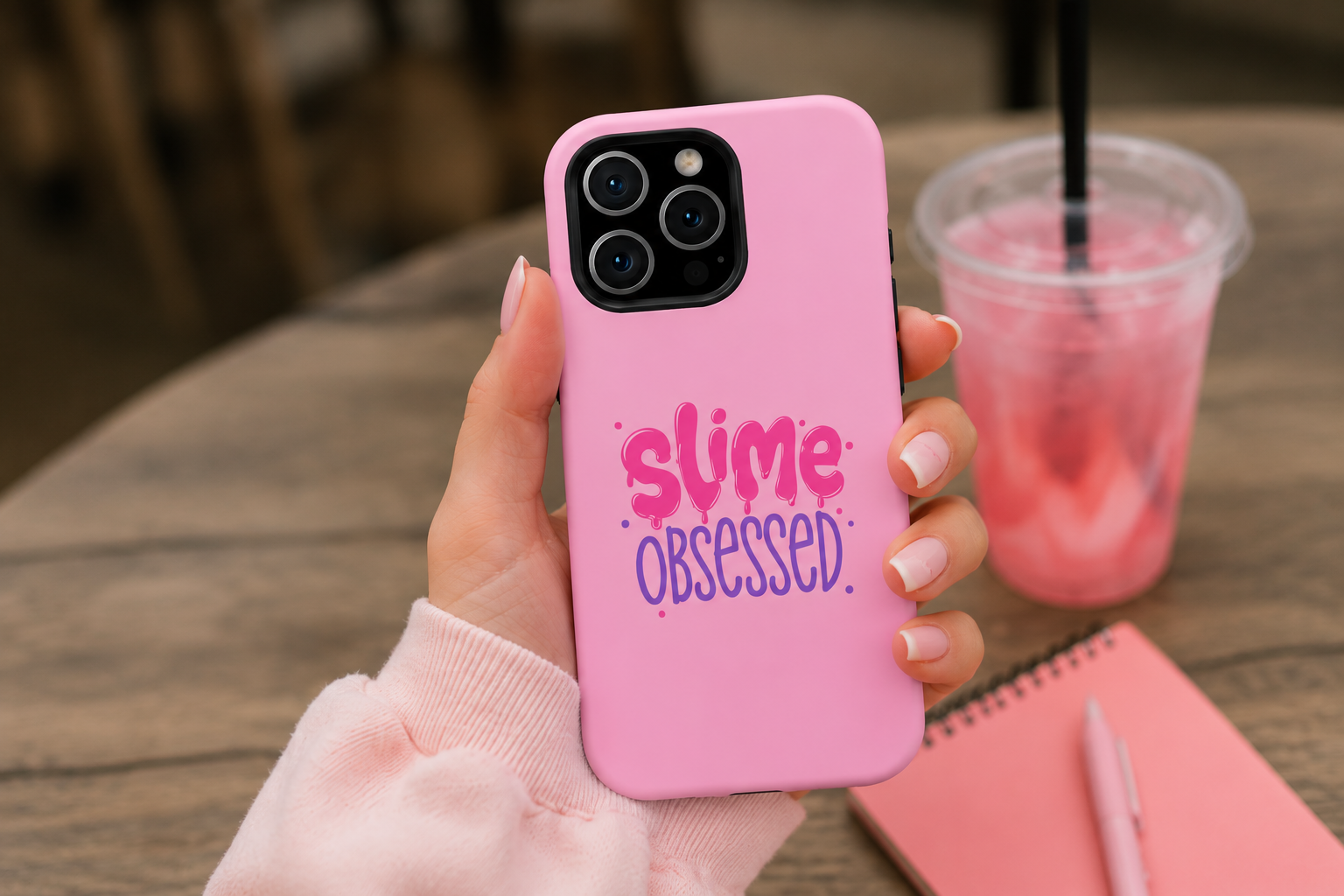 Slime Obsessed Pink Tough Phone Case