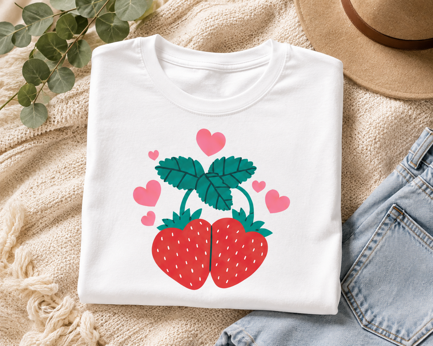 Strawberry Sweet Cotton T-Shirt
