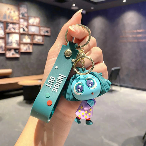 New Disney INSIDE OUT Keychain Cute Doll Bag Pendant Pvc Car KeyChain