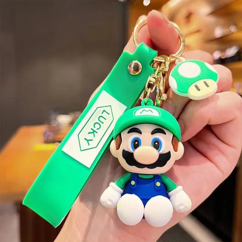 10 Styles Super Mario Keychain Mario Bros Luigi Toad Yoshi Bowser