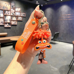 New Disney INSIDE OUT Keychain Cute Doll Bag Pendant Pvc Car KeyChain