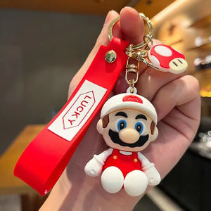 10 Styles Super Mario Keychain Mario Bros Luigi Toad Yoshi Bowser