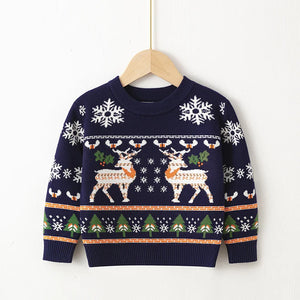 Christmas Sweaters Autumn Winter Kids Warm Pullover Baby Cartoon