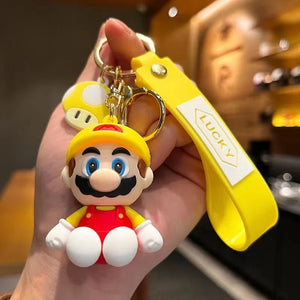 10 Styles Super Mario Keychain Mario Bros Luigi Toad Yoshi Bowser