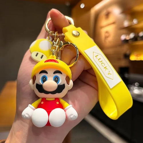 10 Styles Super Mario Keychain Mario Bros Luigi Toad Yoshi Bowser