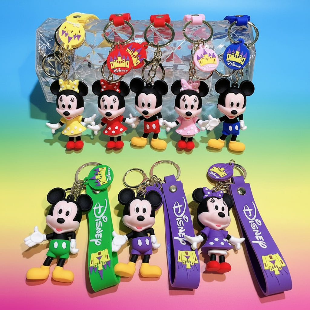 Christmas Gifts Disney Anime Mickey Keychain Cartoon Cute