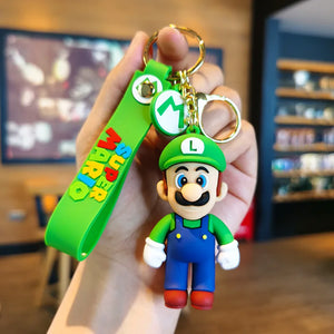 10 Styles Super Mario Keychain Mario Bros Luigi Toad Yoshi Bowser