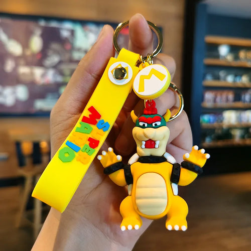 10 Styles Super Mario Keychain Mario Bros Luigi Toad Yoshi Bowser
