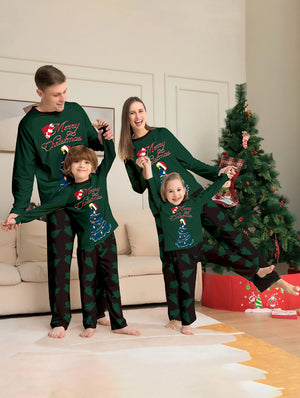 2024 Christmas Pajamas Family Father Mother Kids Girl Baby Top+pants