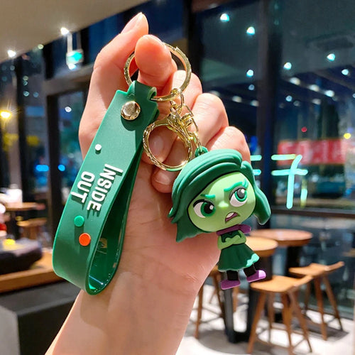 New Disney INSIDE OUT Keychain Cute Doll Bag Pendant Pvc Car KeyChain