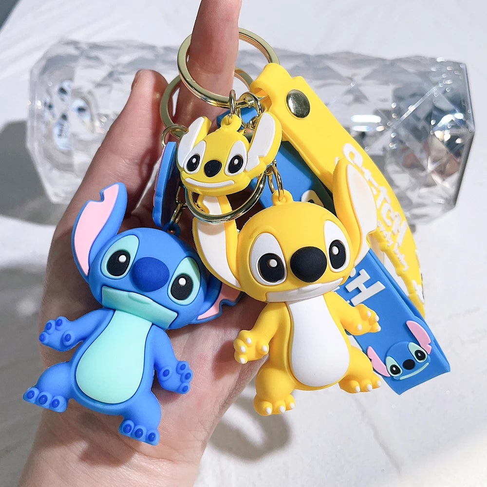 Disney Stitch Toys Keychain Anime Figure Stitch Pendant Keychain Sweet