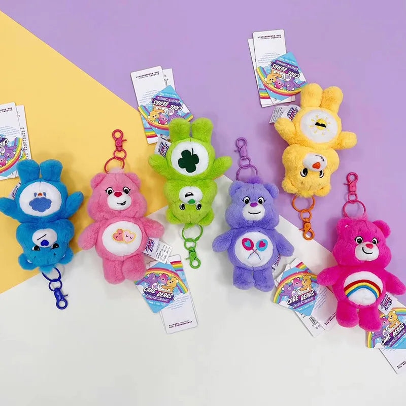 Care Bears Cartoon Lovely Bear Plush Pendant Girls Kawaii Bag Backpack