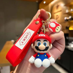 10 Styles Super Mario Keychain Mario Bros Luigi Toad Yoshi Bowser