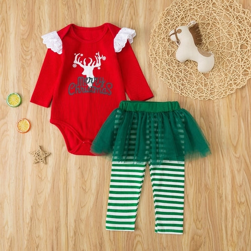 Xmas Infant Baby Kids Girls Clothes Chritmas