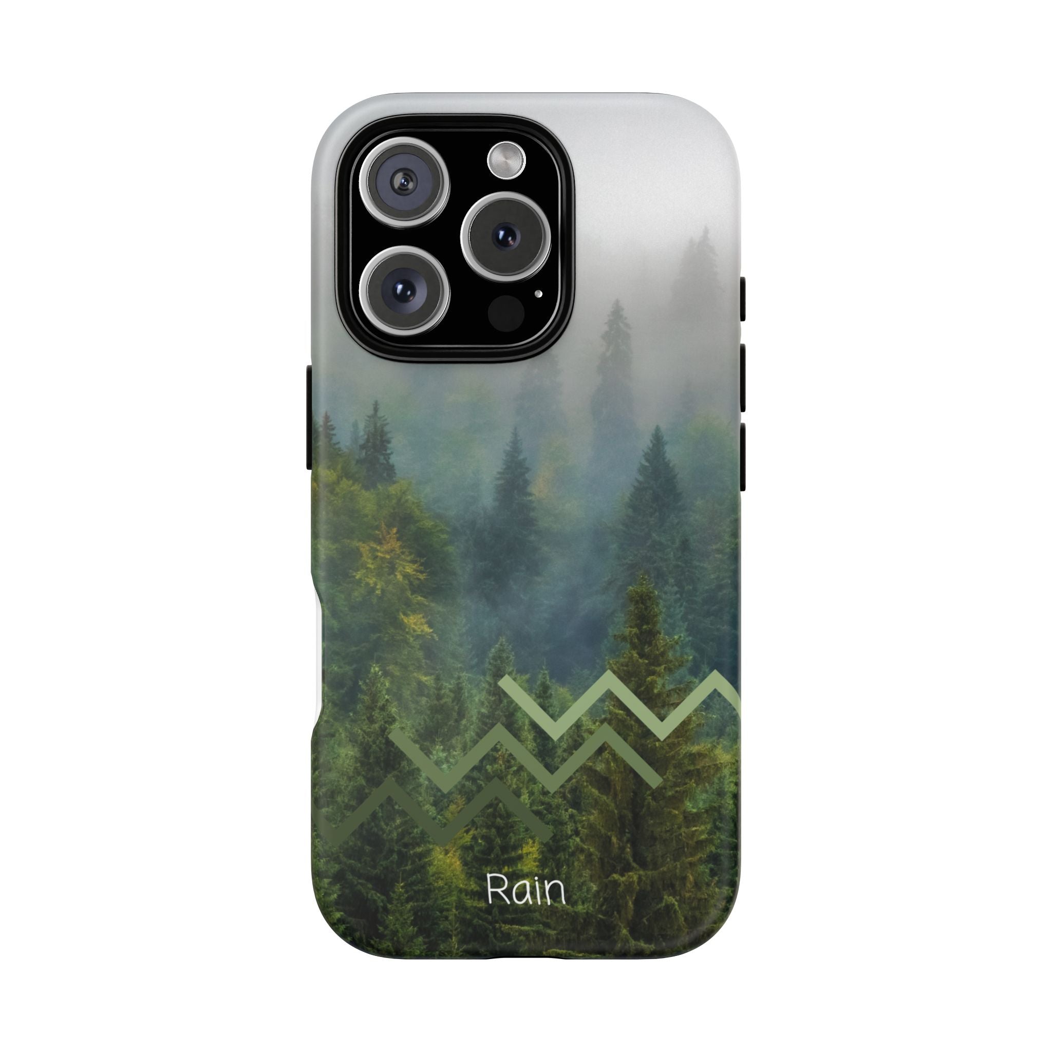 Forest Mist Phone Case — Rainy Mountain Landscape Protective Cover