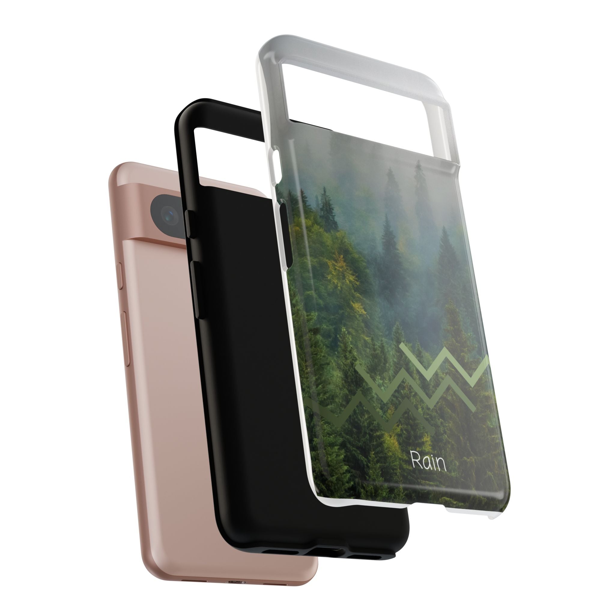 Forest Mist Phone Case — Rainy Mountain Landscape Protective Cover