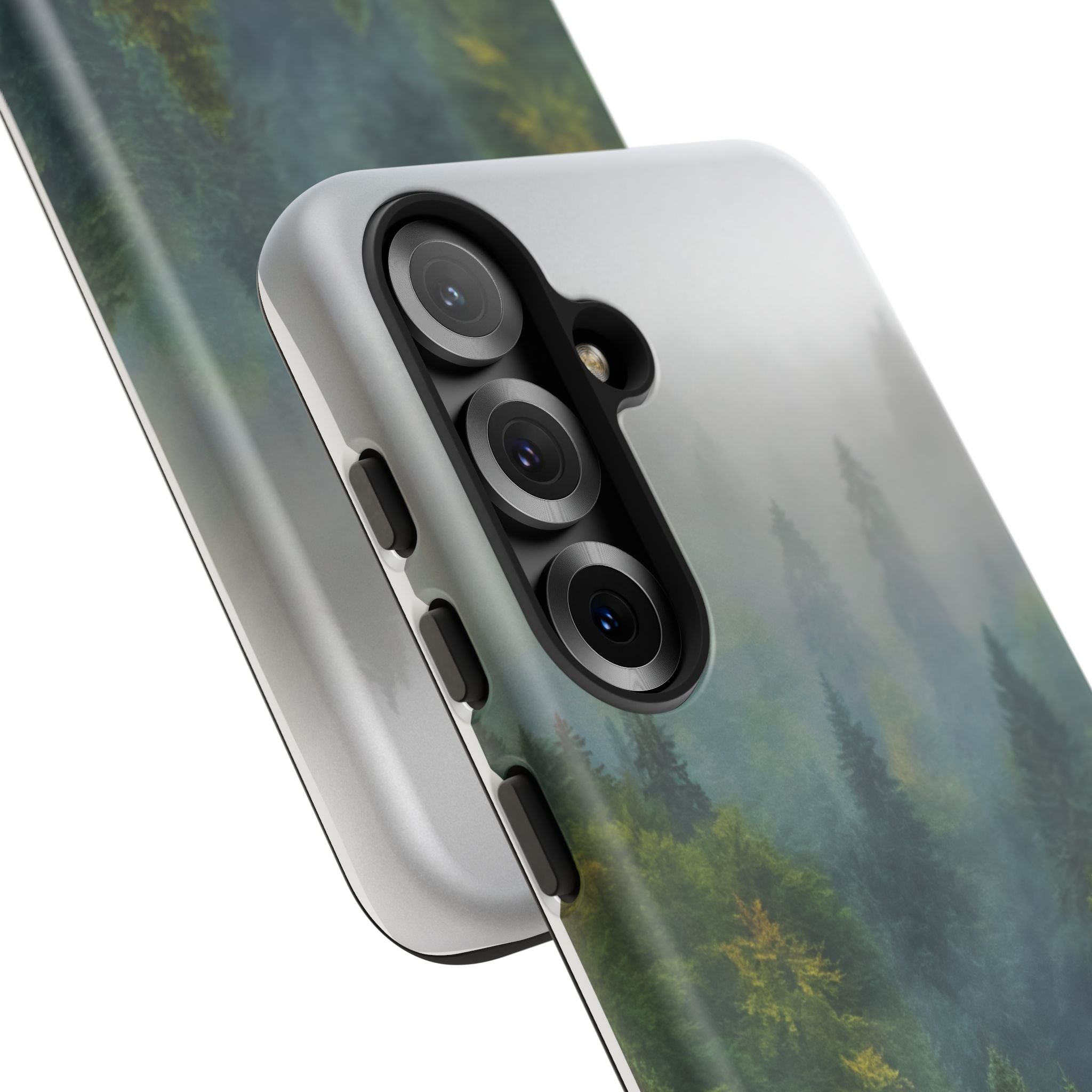 Forest Mist Phone Case — Rainy Mountain Landscape Protective Cover