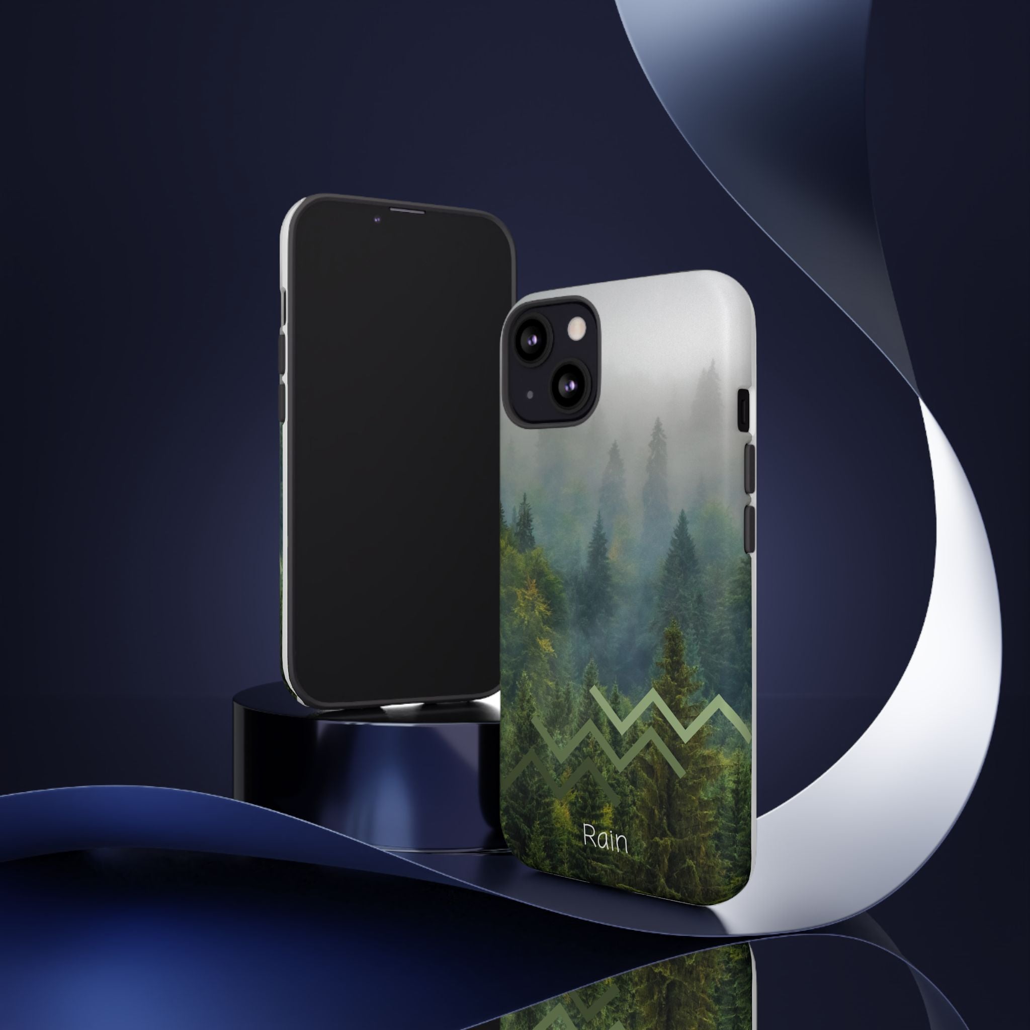 Forest Mist Phone Case — Rainy Mountain Landscape Protective Cover