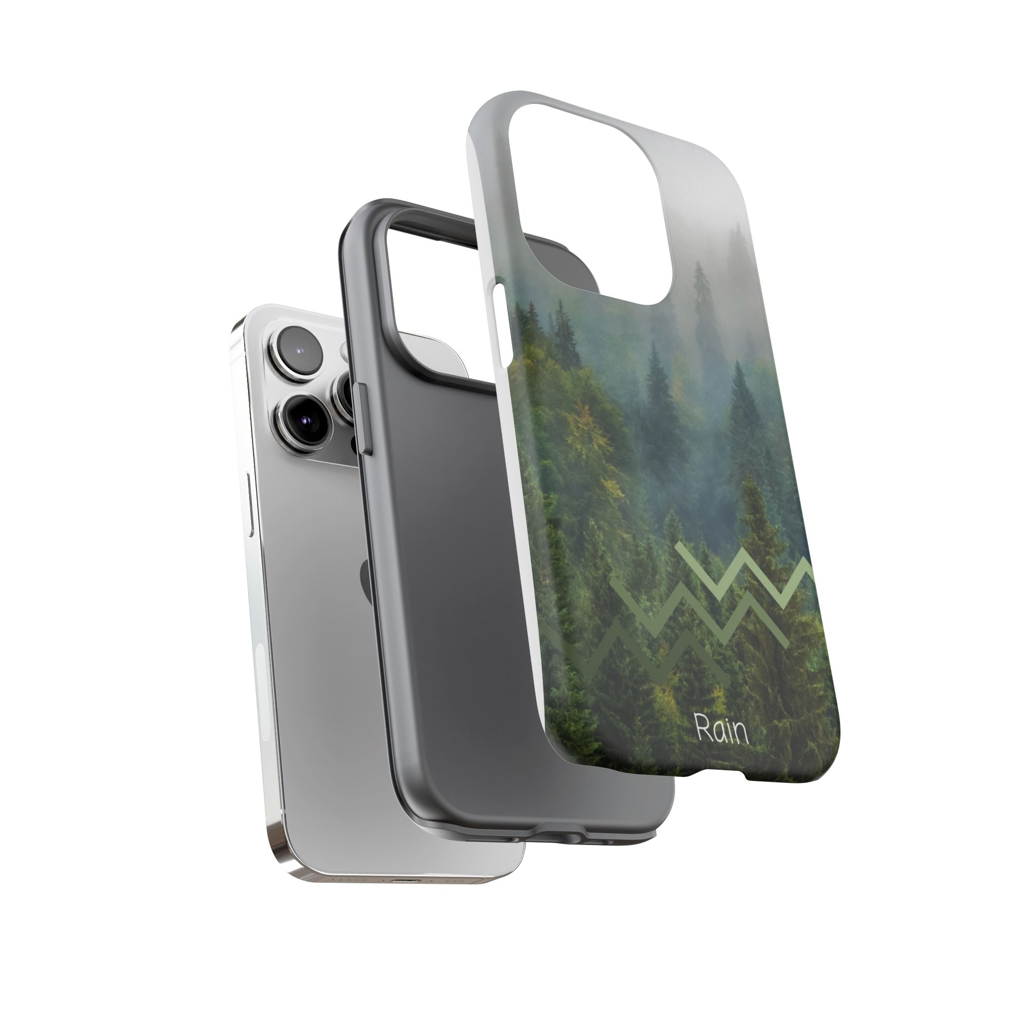 Forest Mist Phone Case — Rainy Mountain Landscape Protective Cover