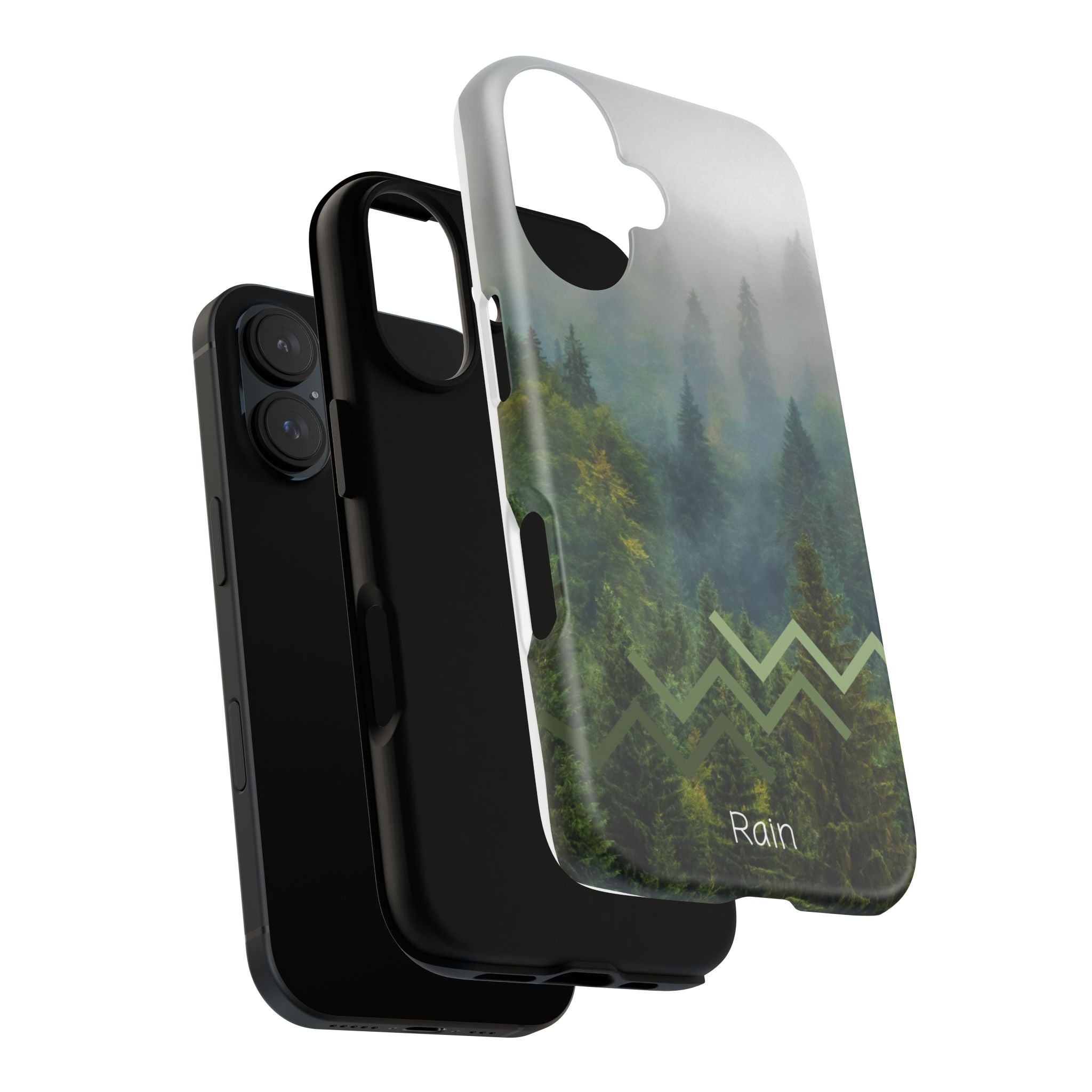Forest Mist Phone Case — Rainy Mountain Landscape Protective Cover
