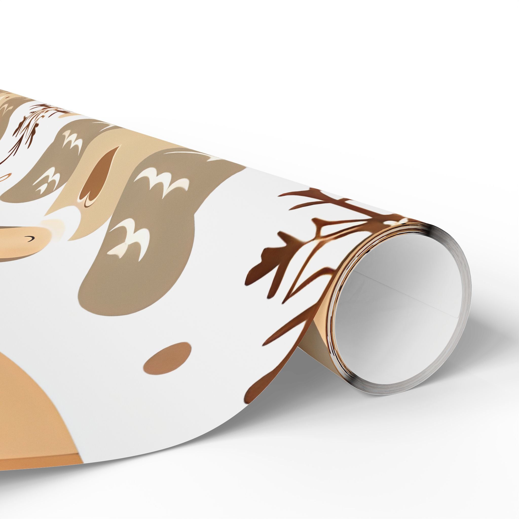 Wrapping Paper — Neutral Gingerbread & Wreath Holiday Gift Wrap