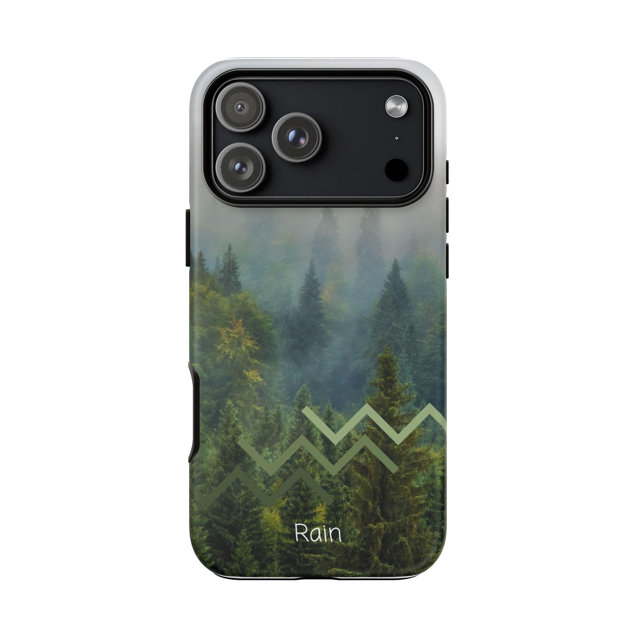 Forest Mist Phone Case — Rainy Mountain Landscape Protective Cover