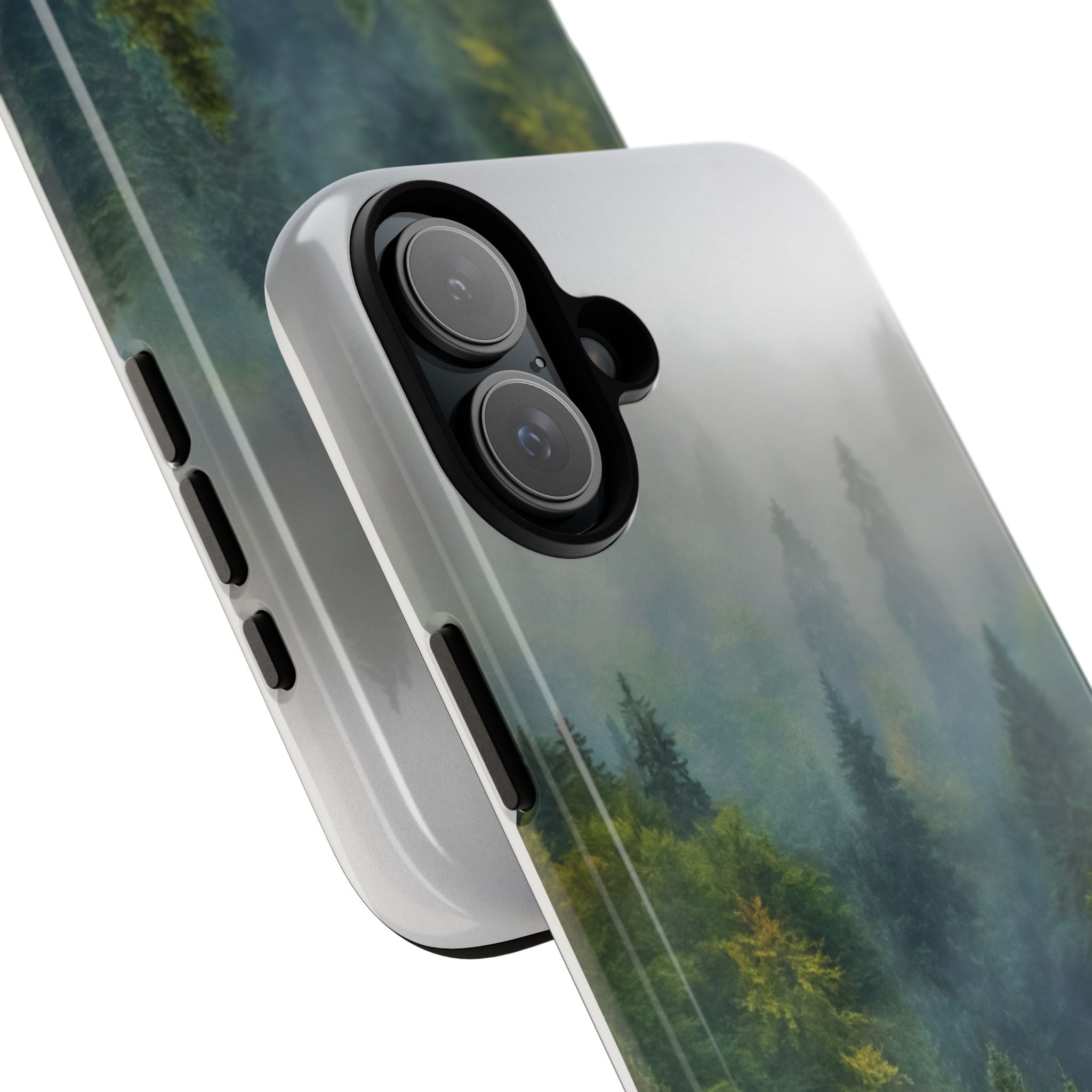 Forest Mist Phone Case — Rainy Mountain Landscape Protective Cover
