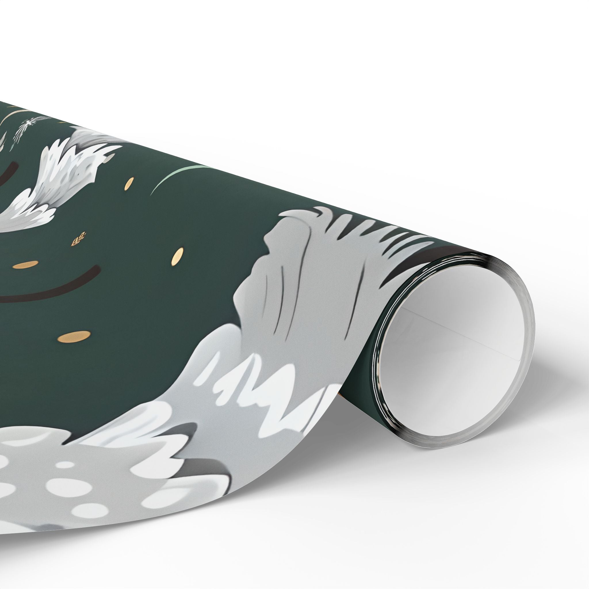 Holiday Pine Tree Wrapping Paper — Dark Green Christmas Gift Wrap