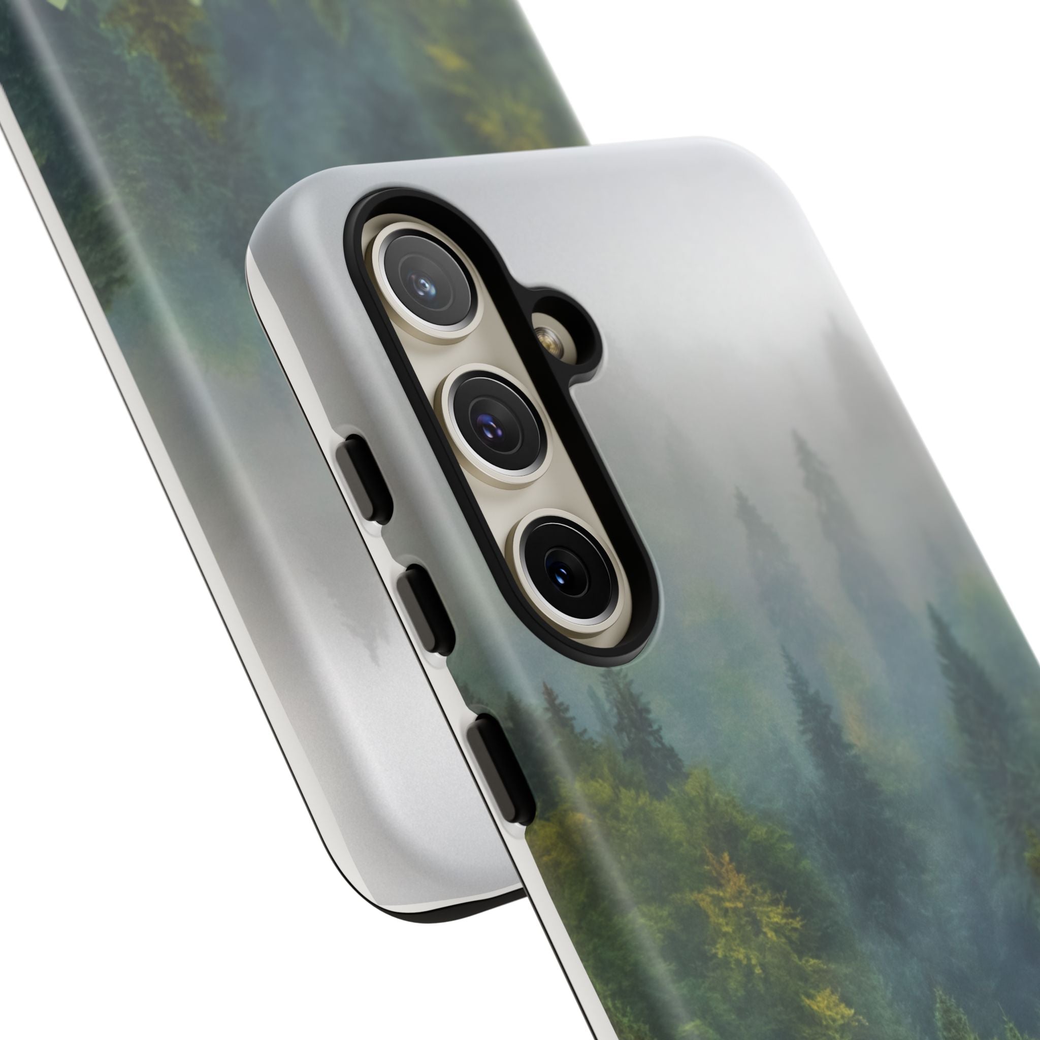 Forest Mist Phone Case — Rainy Mountain Landscape Protective Cover