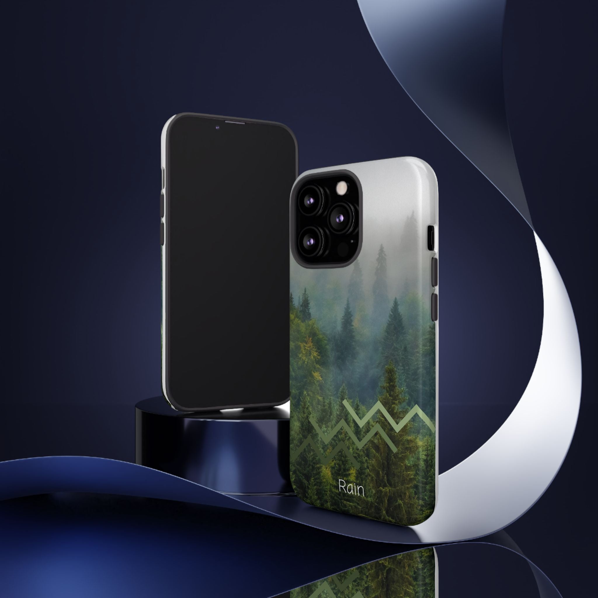 Forest Mist Phone Case — Rainy Mountain Landscape Protective Cover