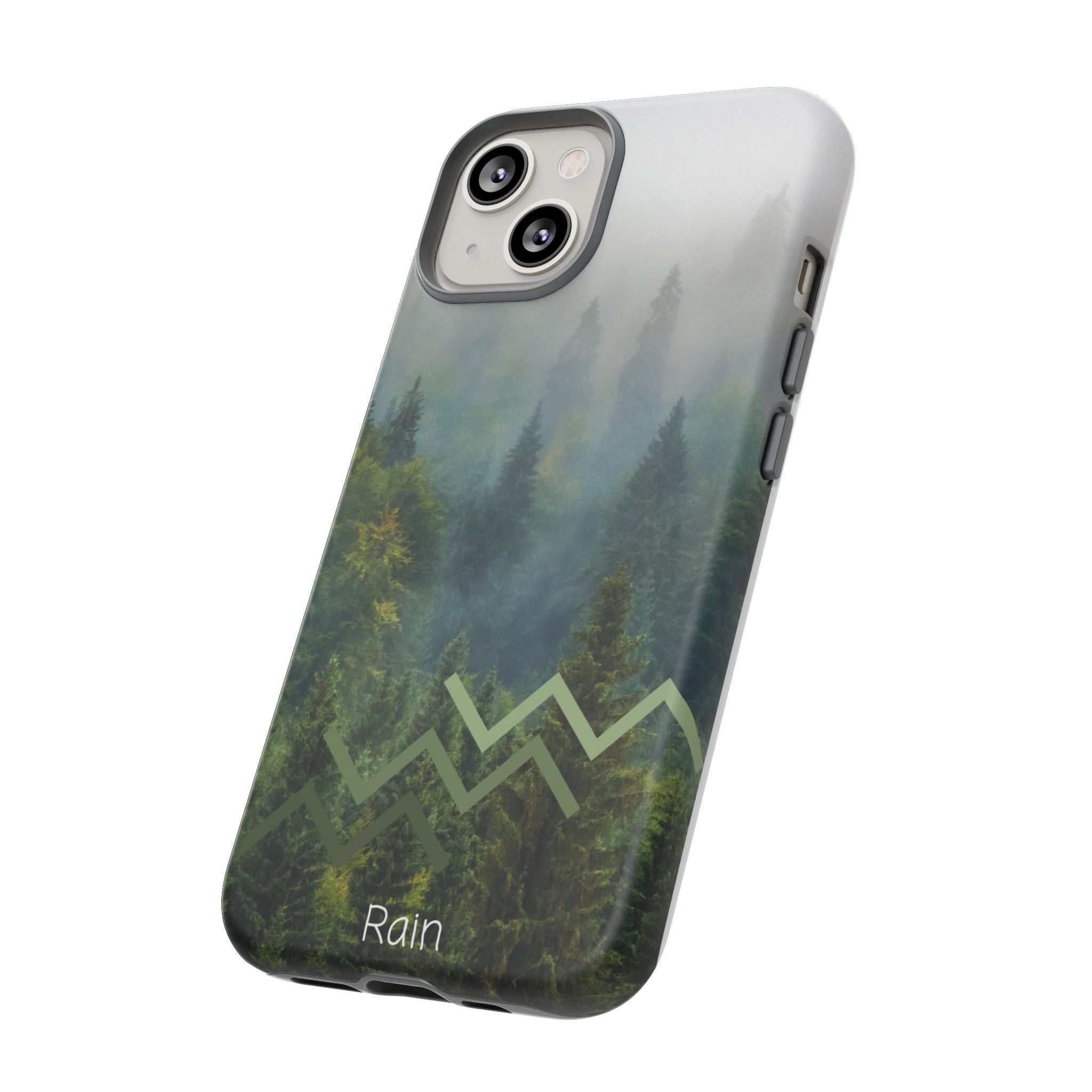Forest Mist Phone Case — Rainy Mountain Landscape Protective Cover