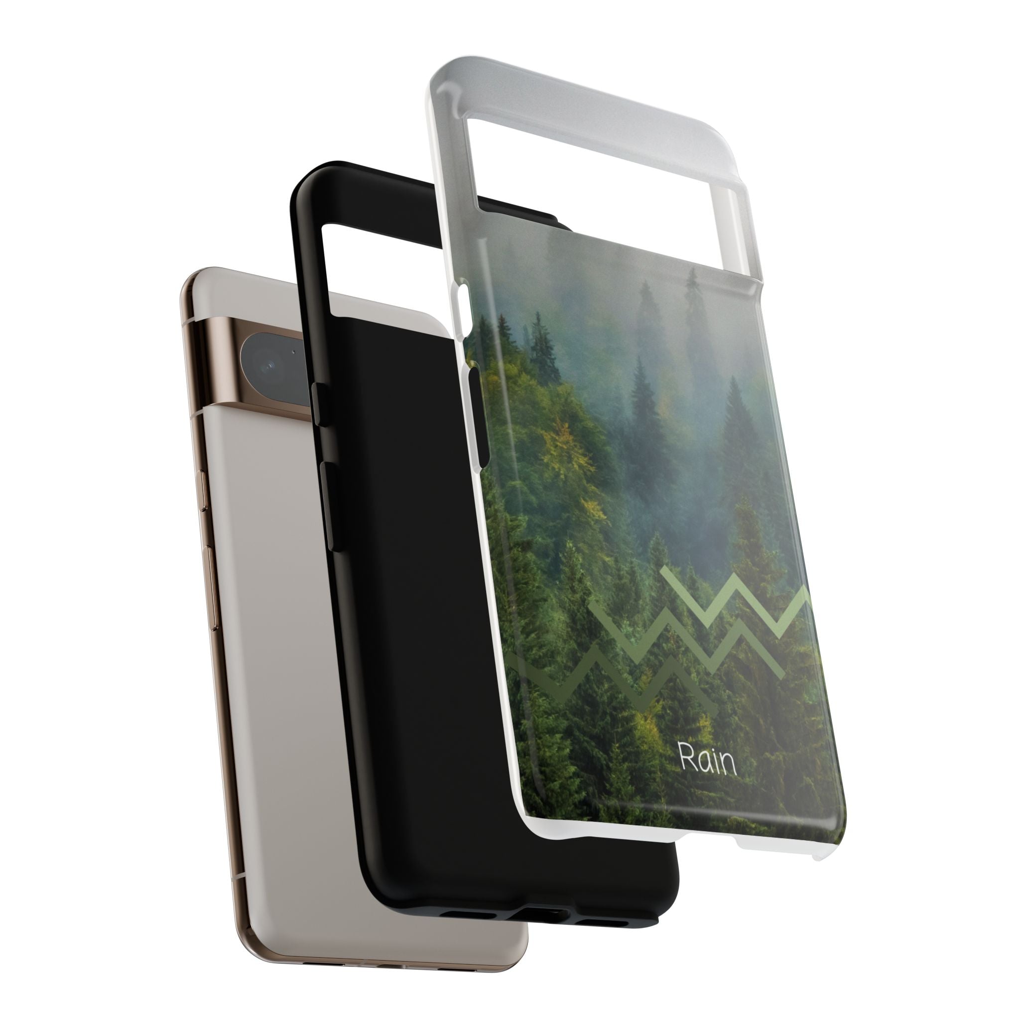 Forest Mist Phone Case — Rainy Mountain Landscape Protective Cover