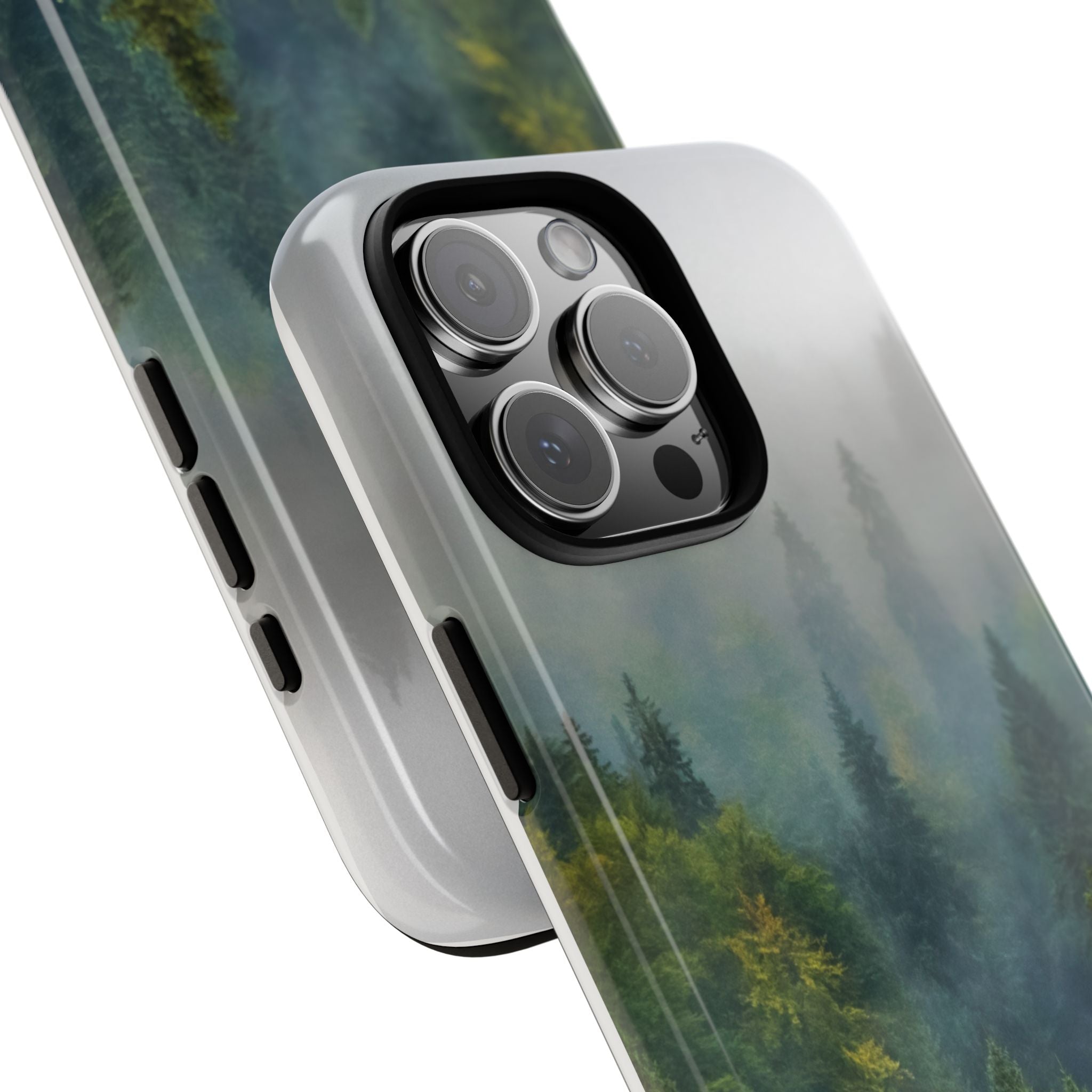 Forest Mist Phone Case — Rainy Mountain Landscape Protective Cover