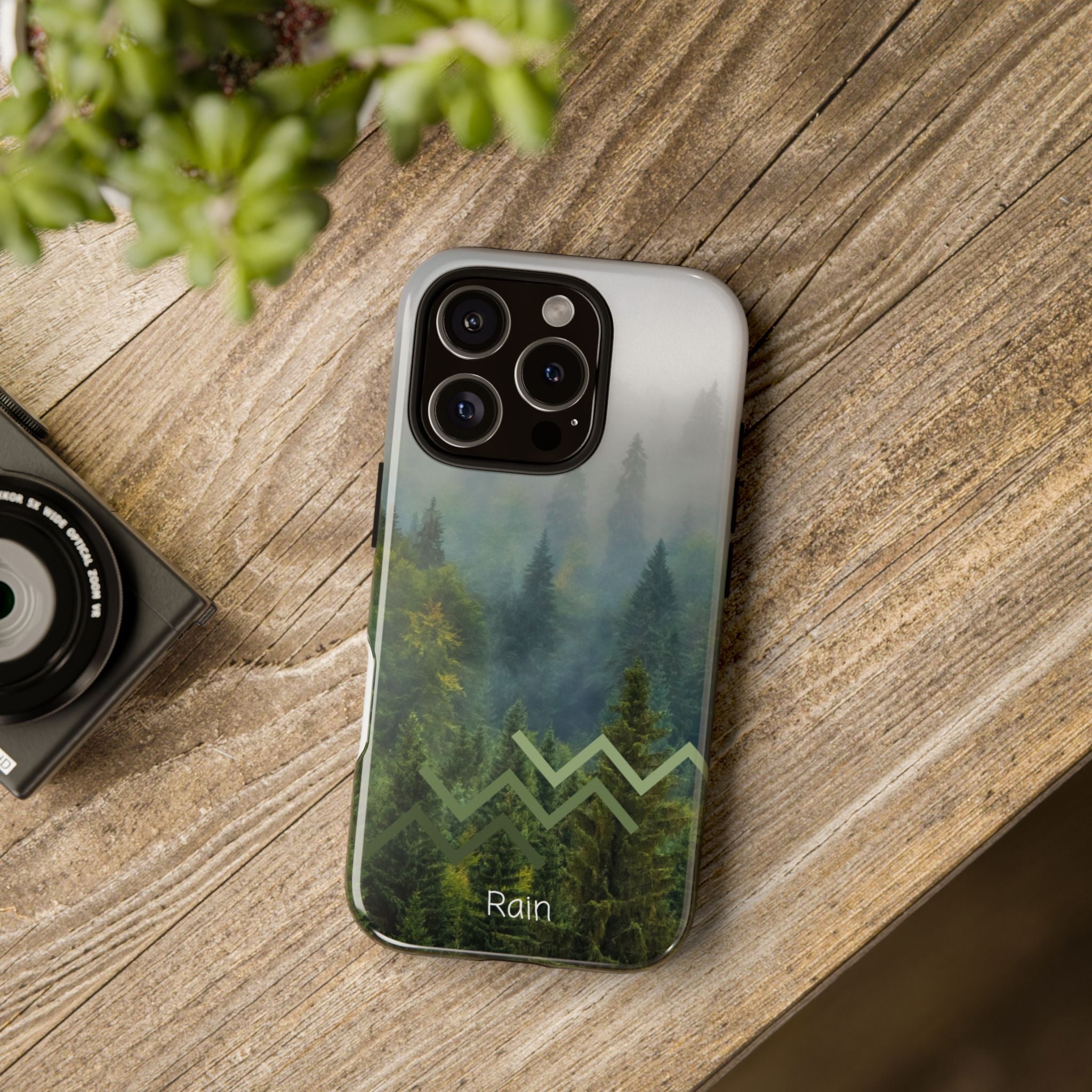 Forest Mist Phone Case — Rainy Mountain Landscape Protective Cover