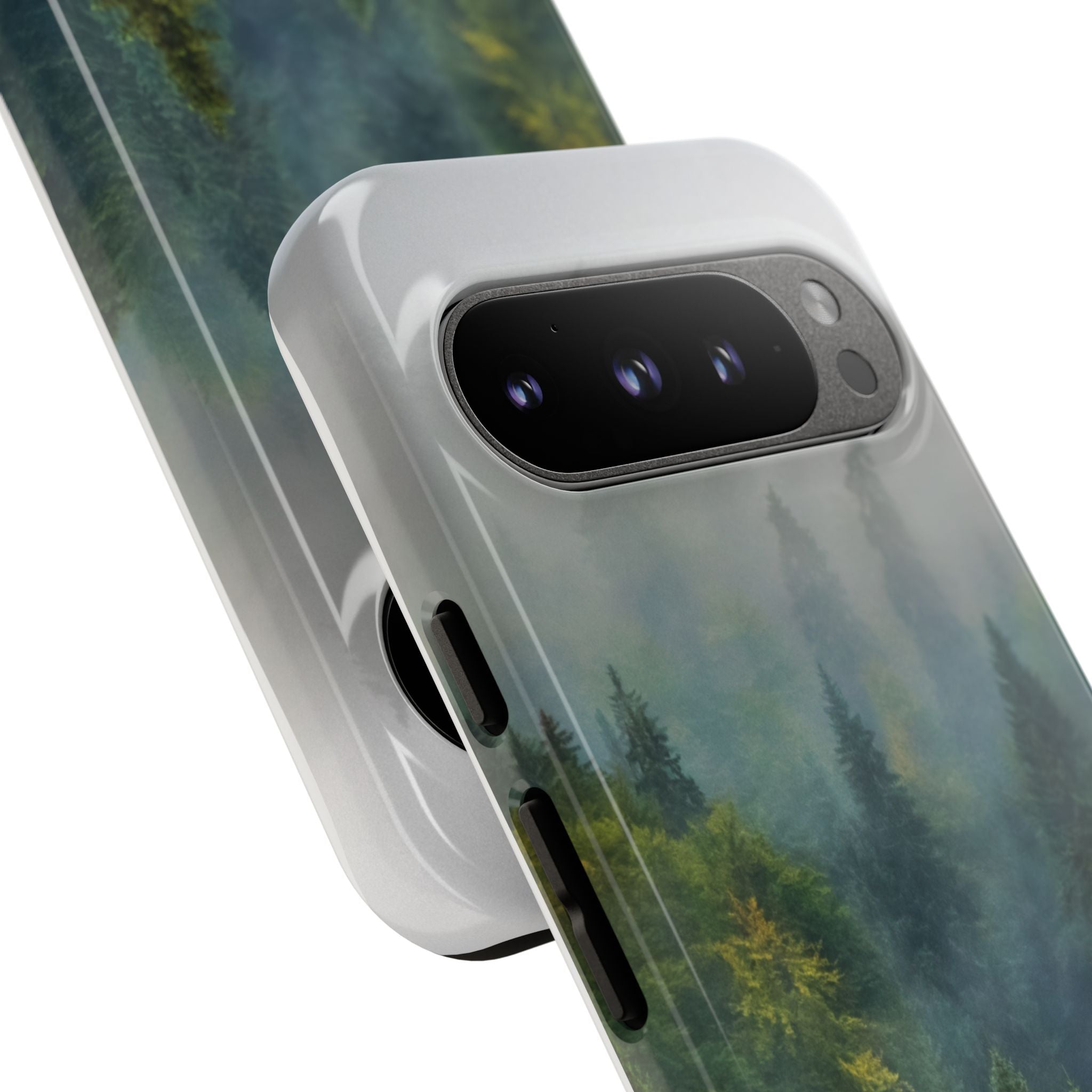 Forest Mist Phone Case — Rainy Mountain Landscape Protective Cover