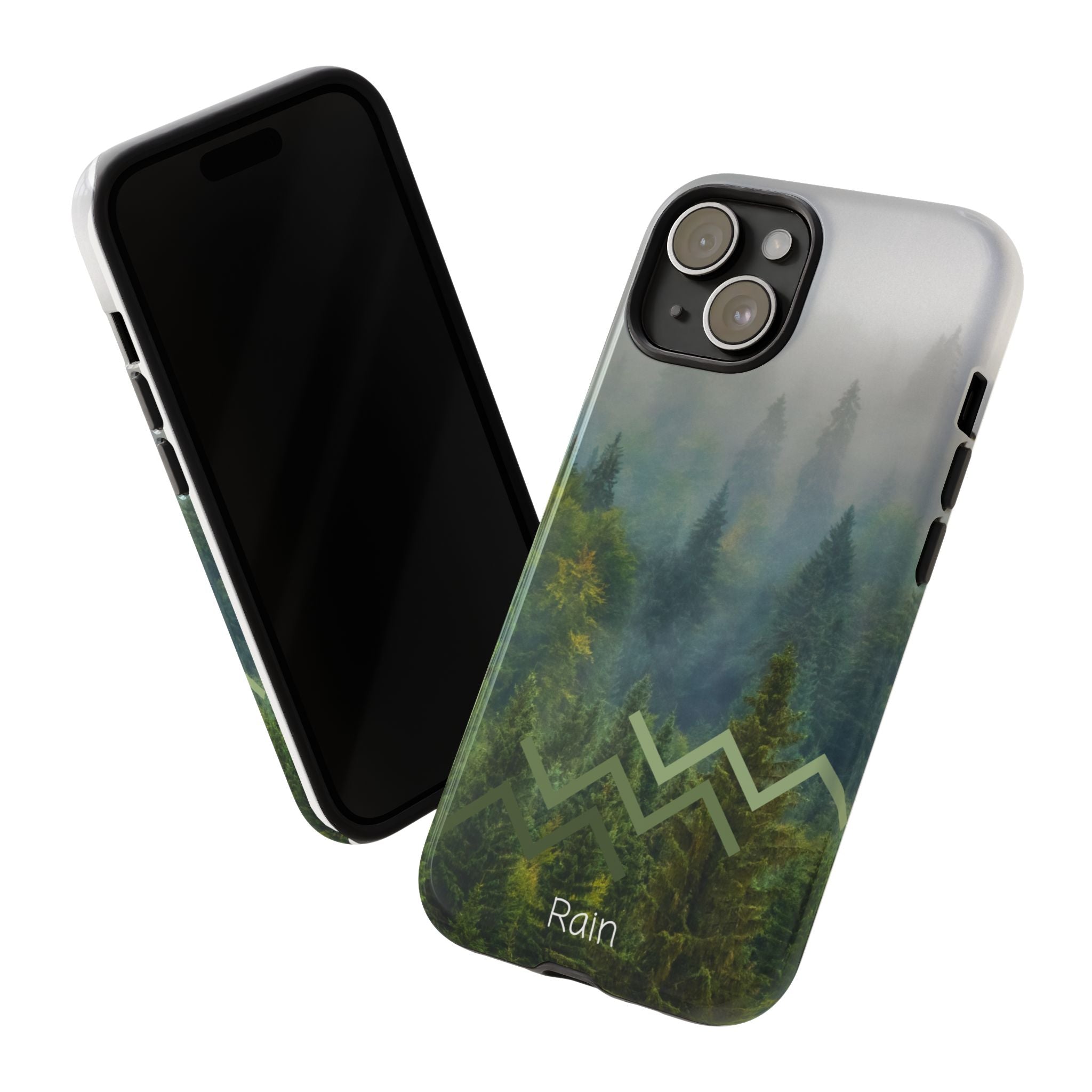 Forest Mist Phone Case — Rainy Mountain Landscape Protective Cover