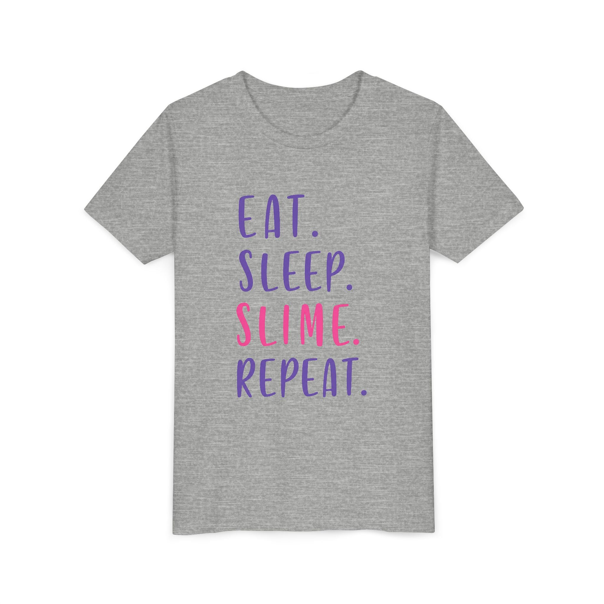 Youth Tee — "Eat. Sleep. Slime. Repeat." Kids Graphic Shirt