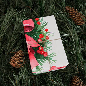 Pink Wreath Holiday Wrapping Paper Roll