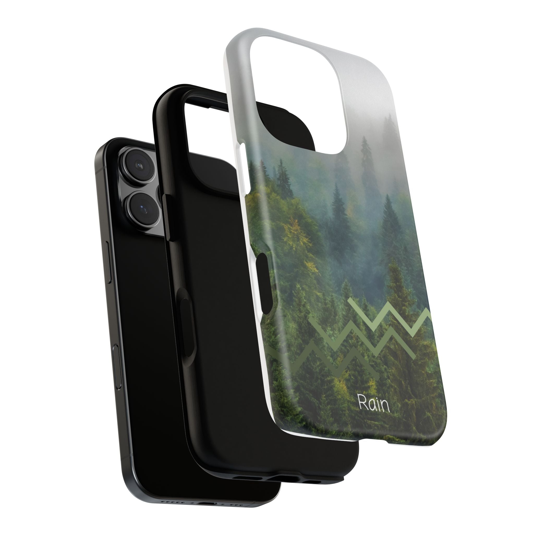 Forest Mist Phone Case — Rainy Mountain Landscape Protective Cover