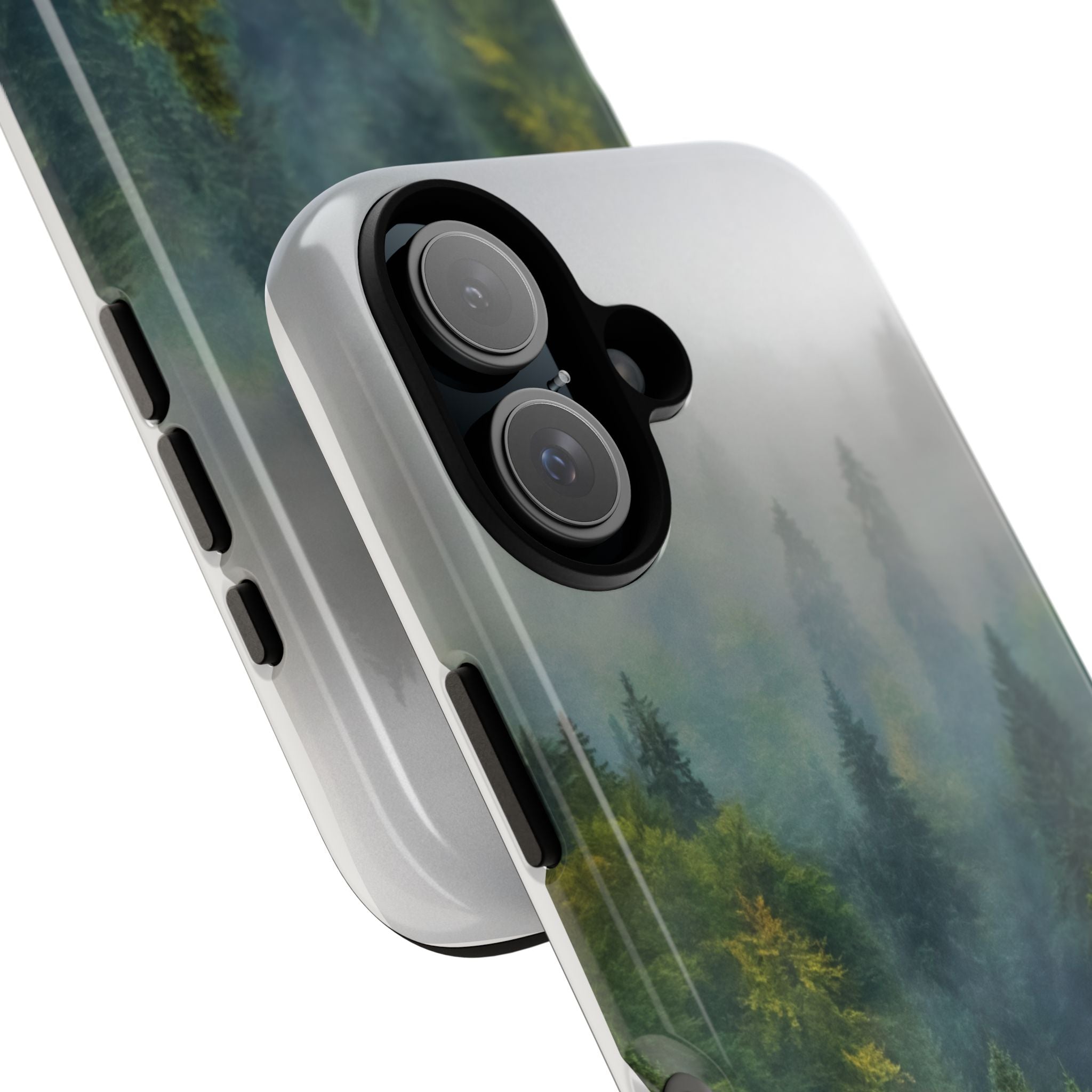 Forest Mist Phone Case — Rainy Mountain Landscape Protective Cover