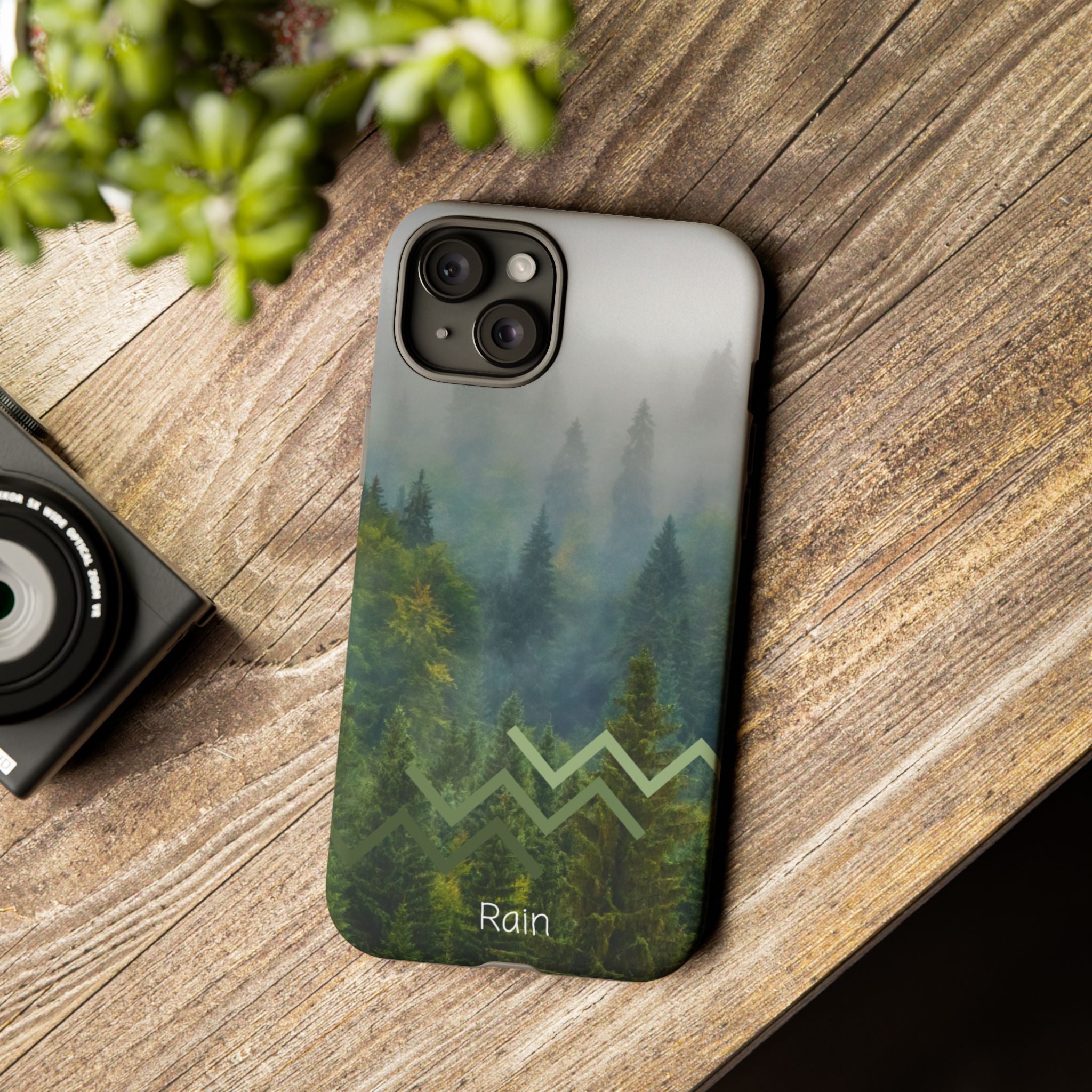 Forest Mist Phone Case — Rainy Mountain Landscape Protective Cover