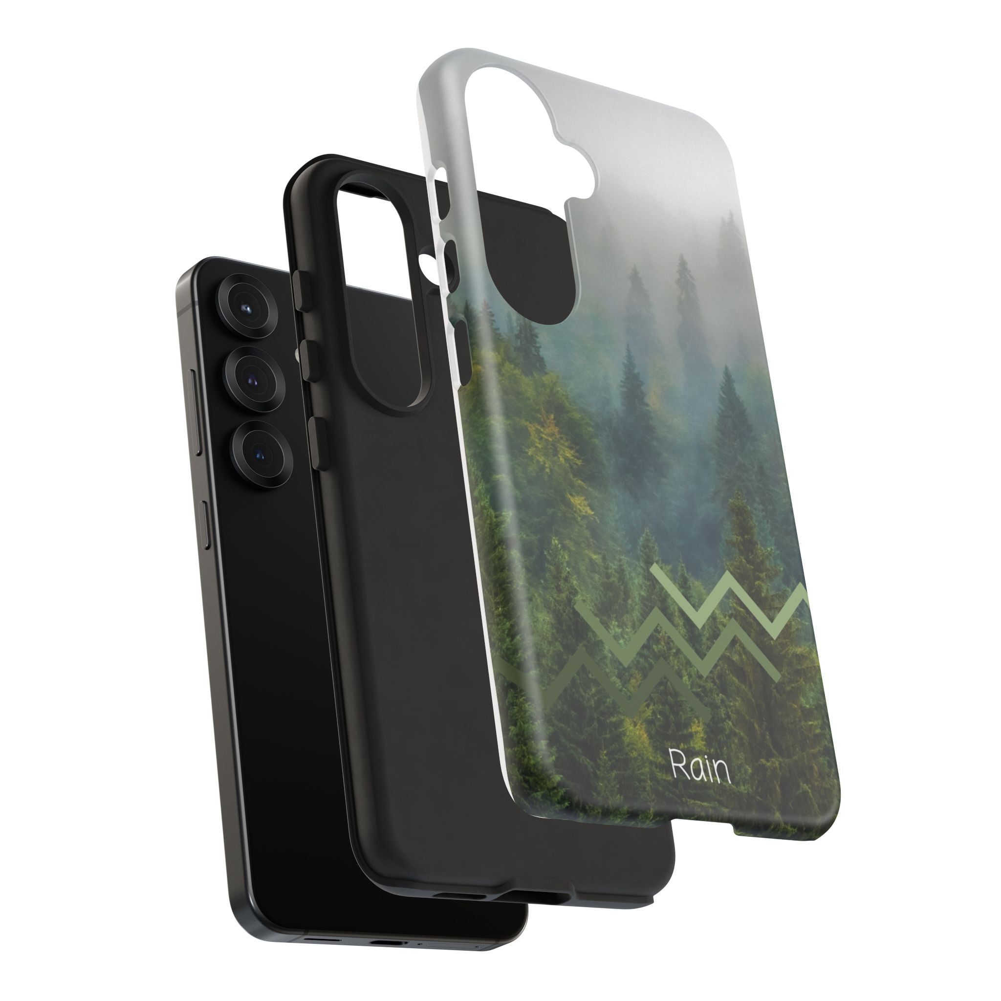 Forest Mist Phone Case — Rainy Mountain Landscape Protective Cover