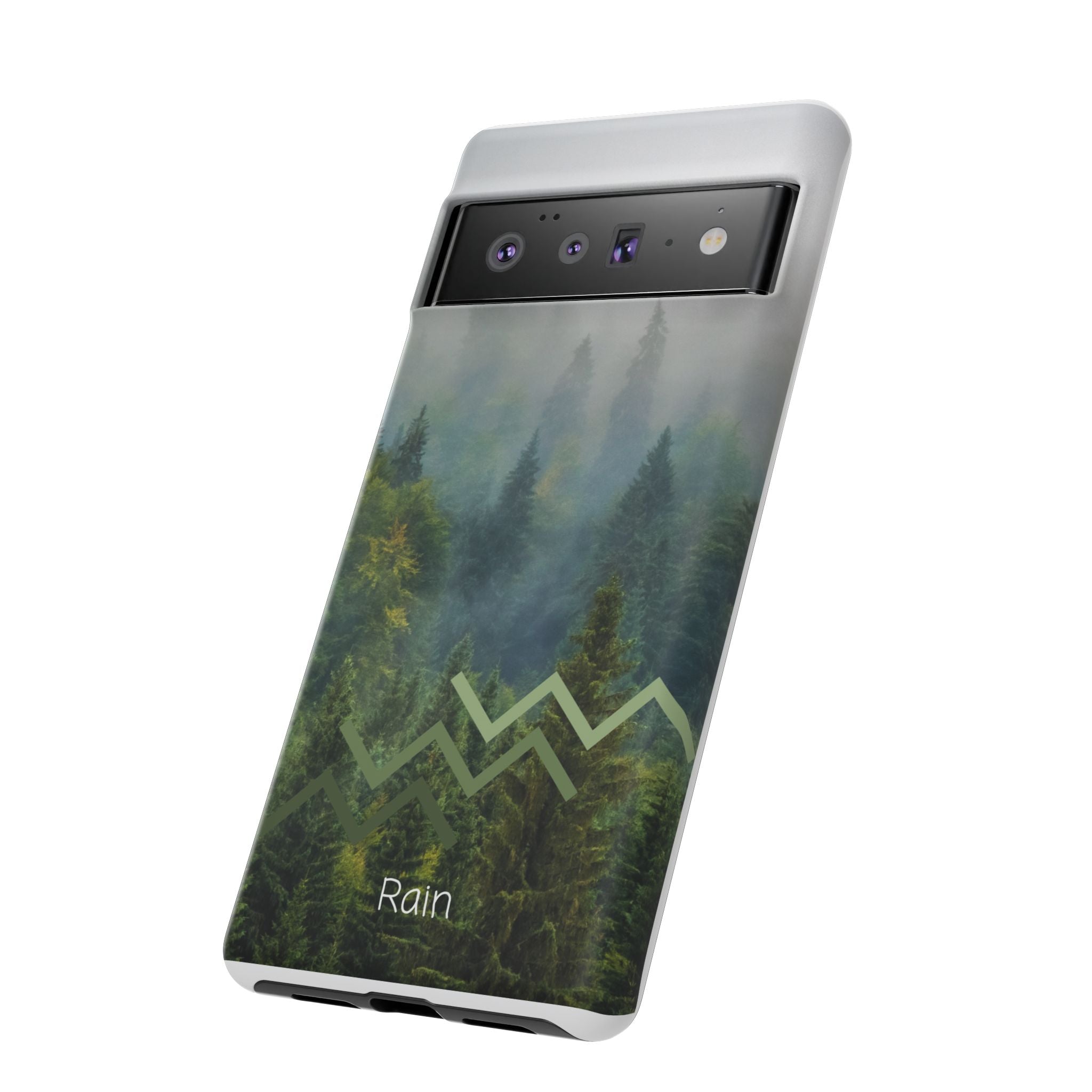 Forest Mist Phone Case — Rainy Mountain Landscape Protective Cover